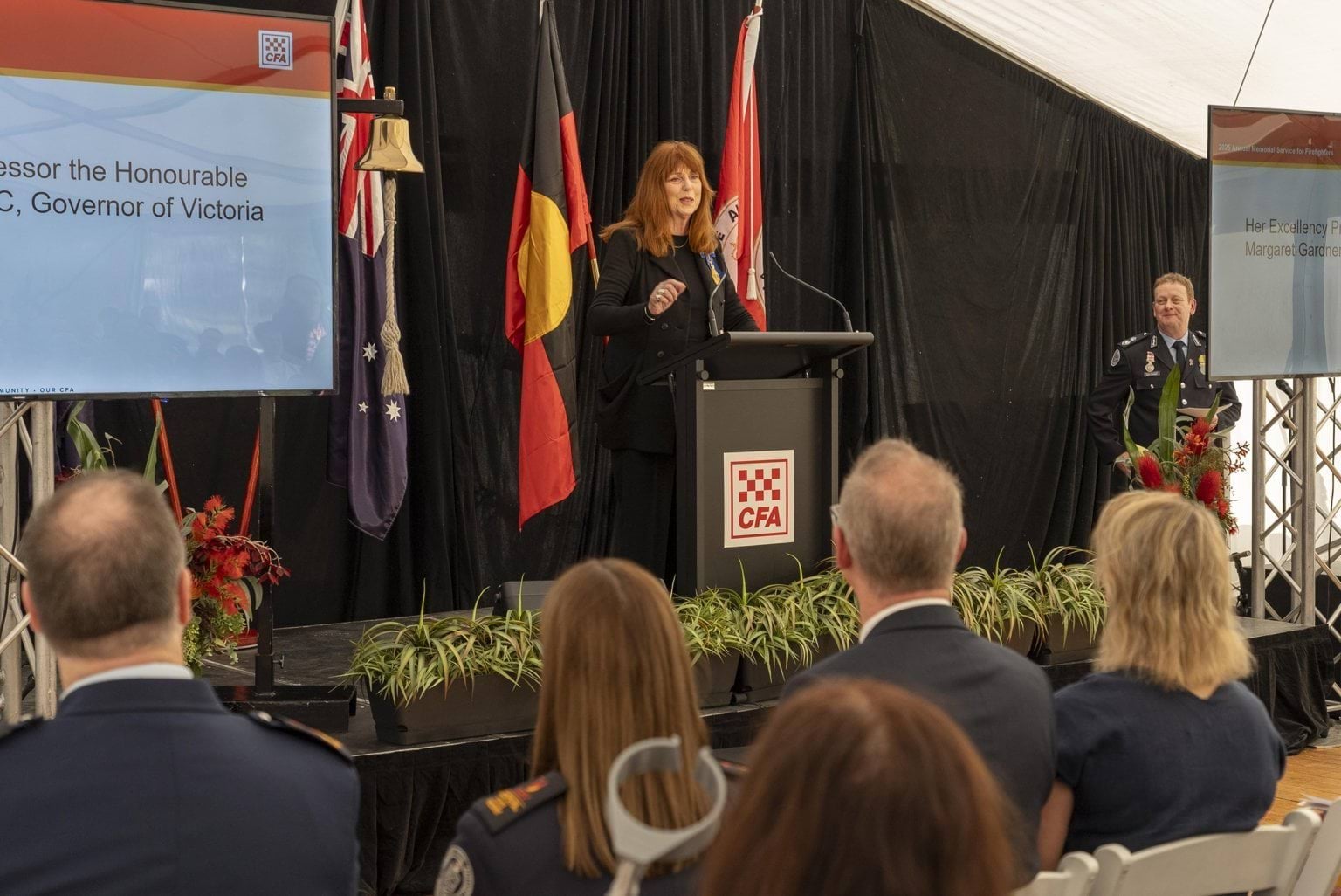 The Governor speaking at the 2025 CFA Annual Memorial Service