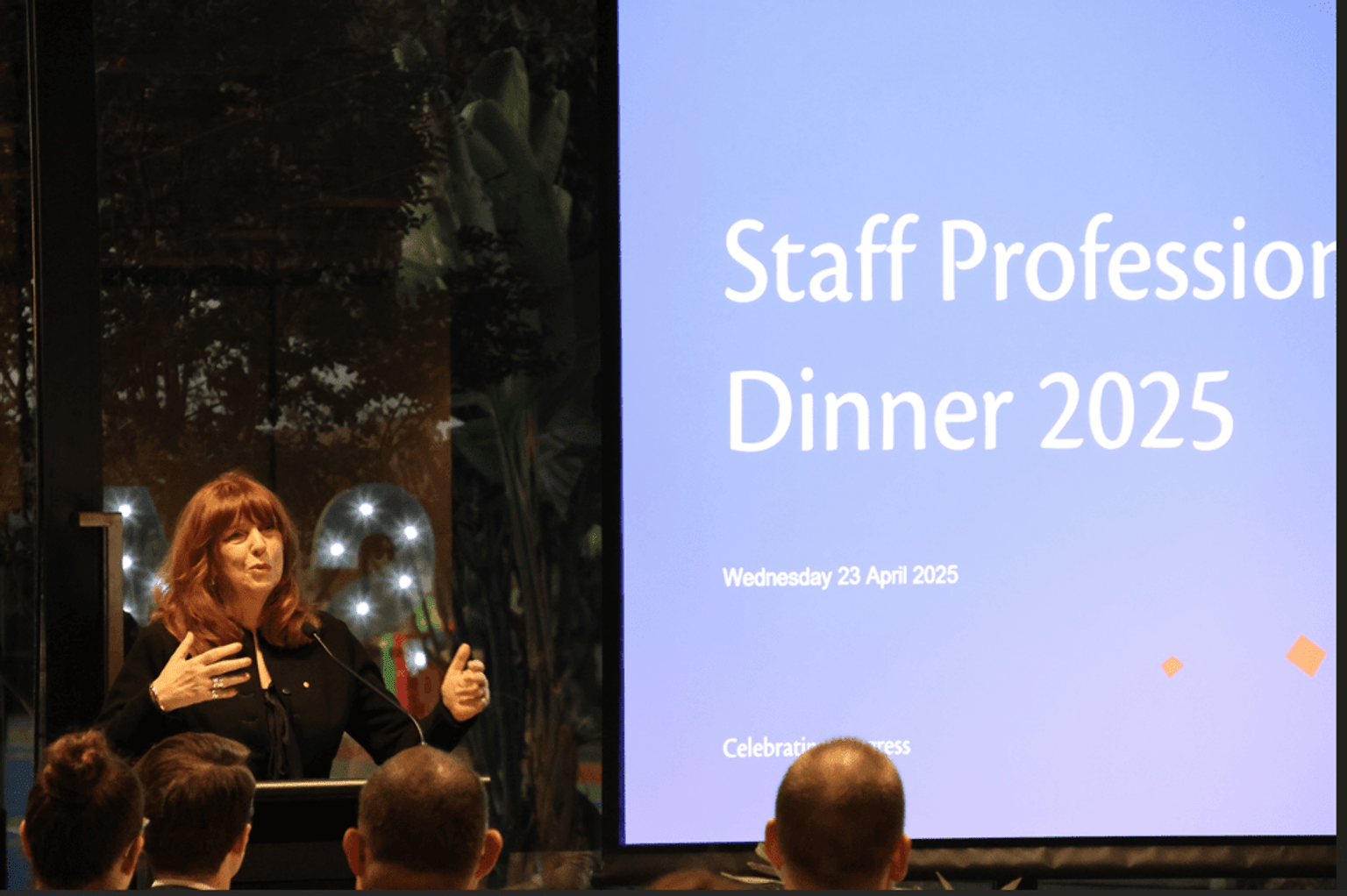The Governor speaking at the St Michael's Grammar School 130th Anniversary Staff Dinner