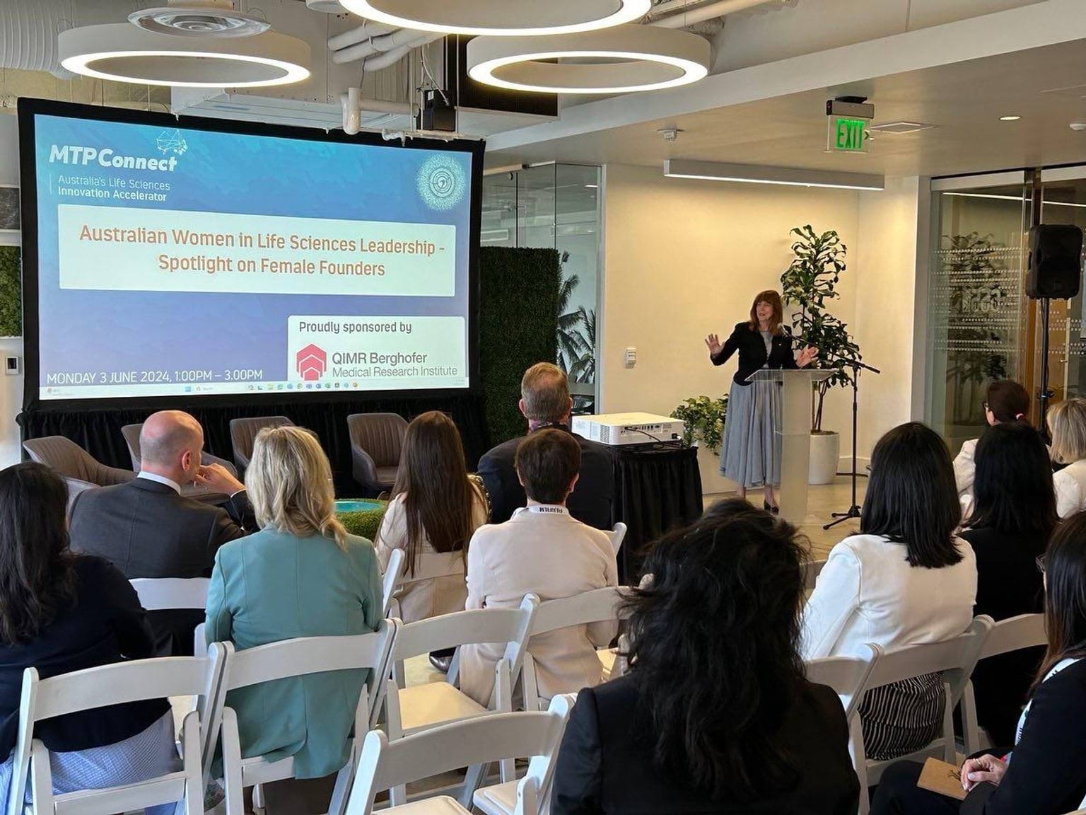 The Governor speaking at a BIO MTP Connect Women in the Life Sciences Leadership Panel