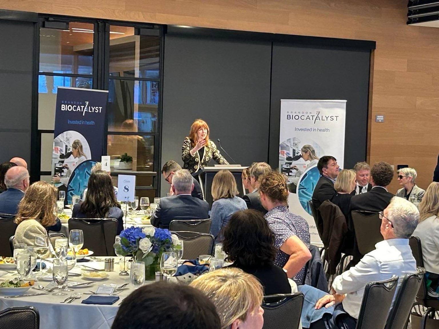 The Governor speaking at a Brandon BioCatalyst Dinner