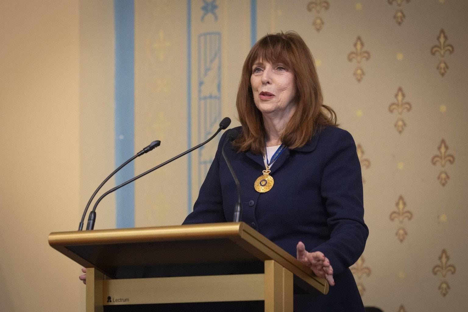 The Governor speaking at a King's Birthday Investiture Ceremony