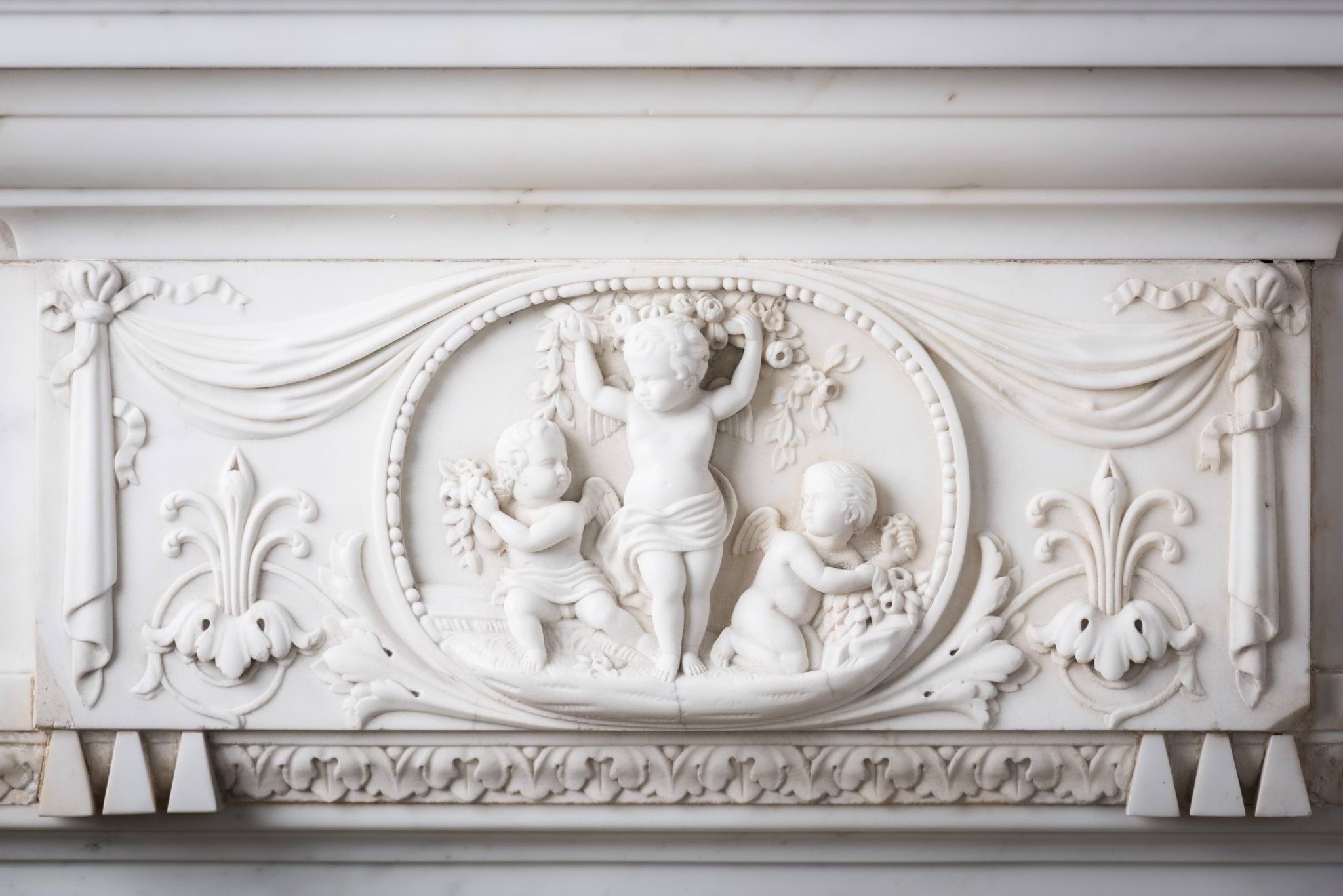 The mantlepiece in State Drawing Room at Government House Victoria