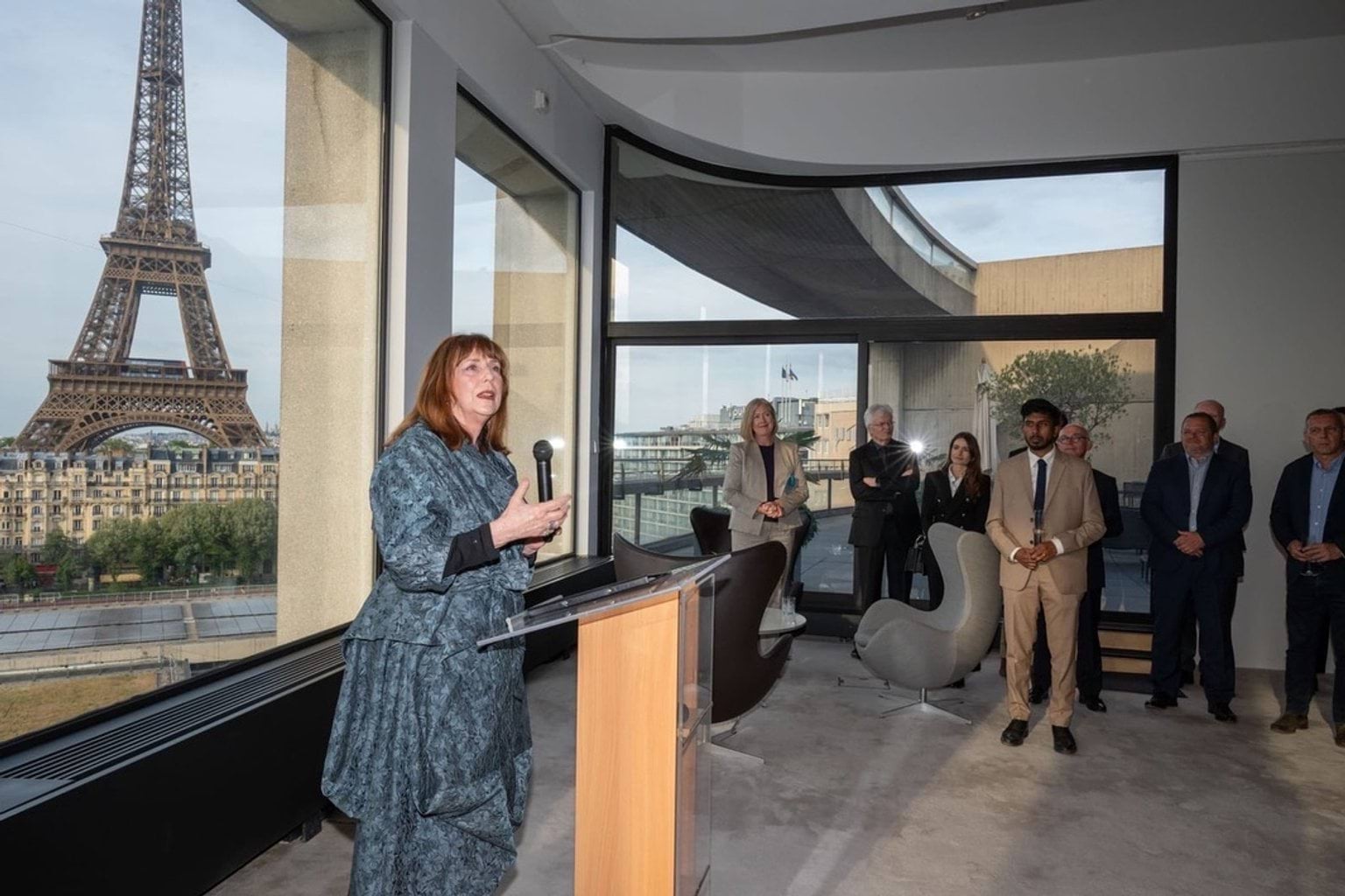 The Governor speaking at a Friends of Victoria reception in Paris