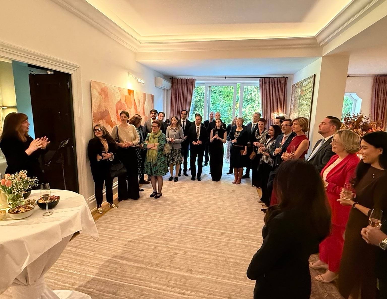 The Governor speaking at a reception in Brussels