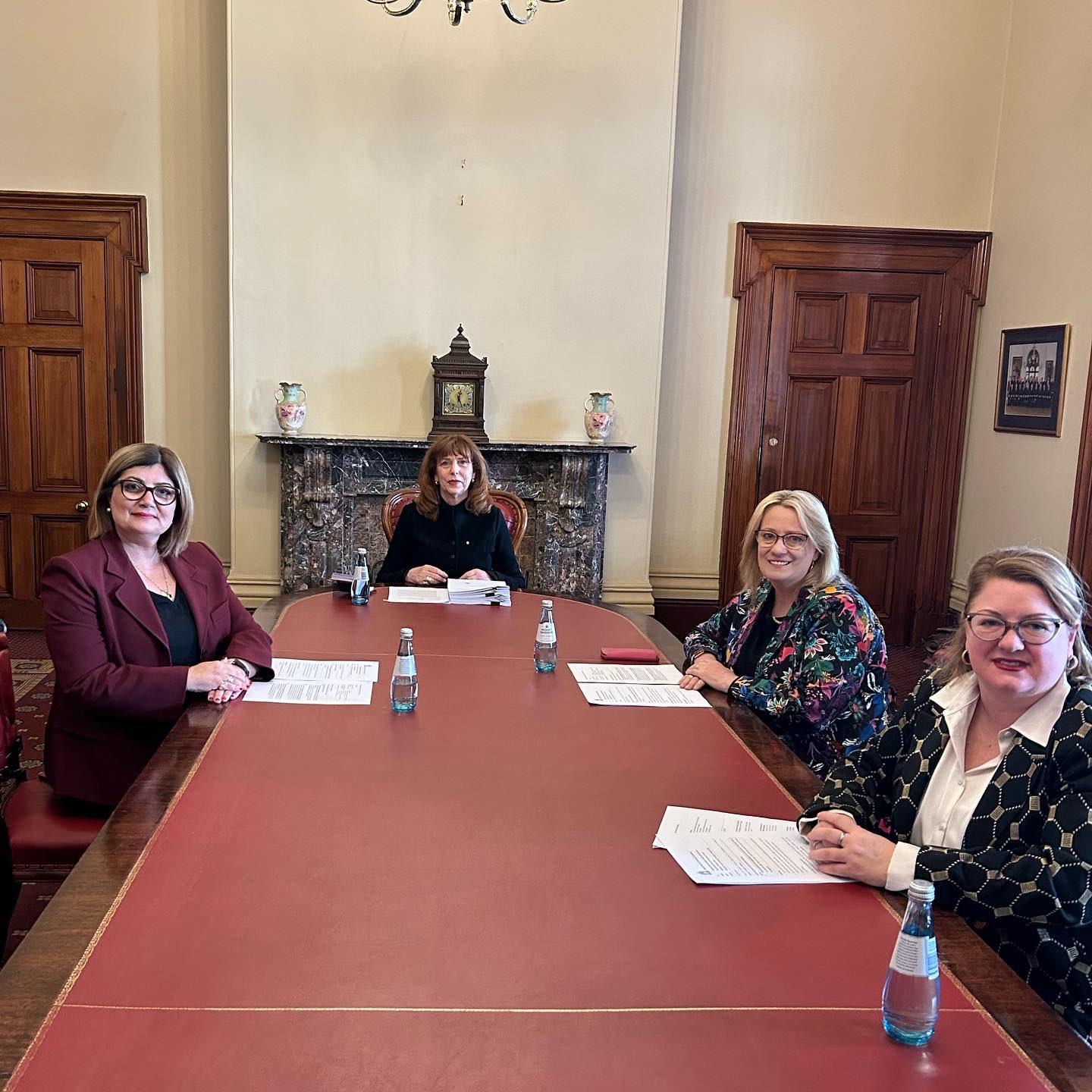 The Governor, Professor the Honourable Margaret Gardner AC, presiding at a meeting of the Executive Council.