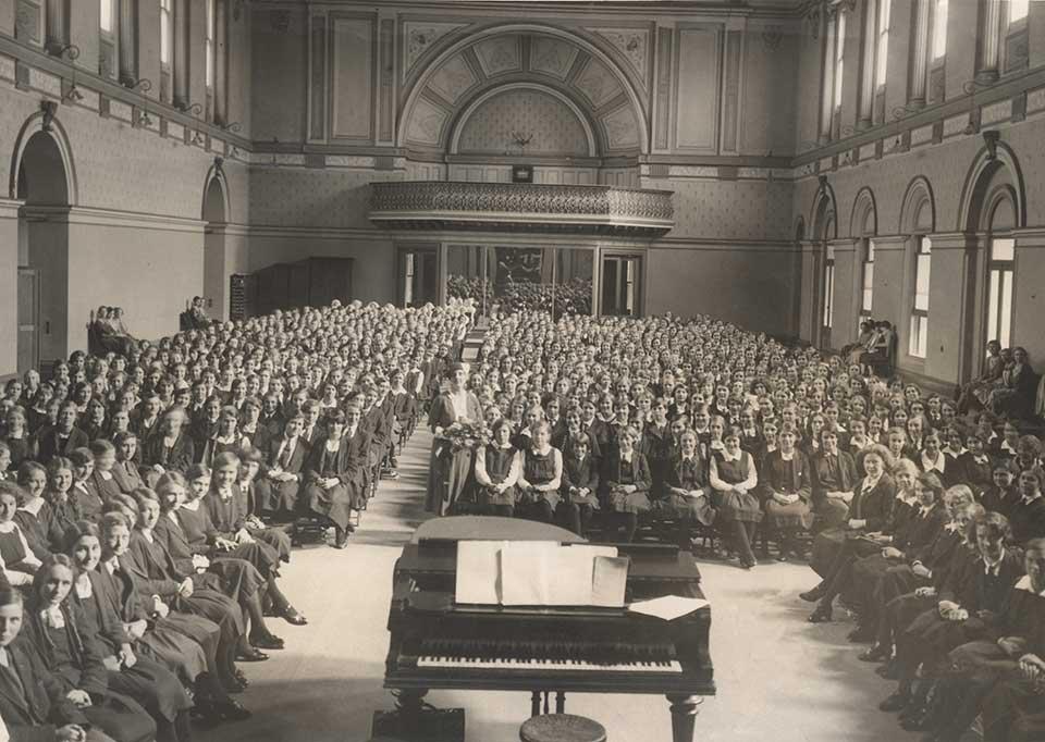 Melbourne Girls High School in the Ballroom 1932