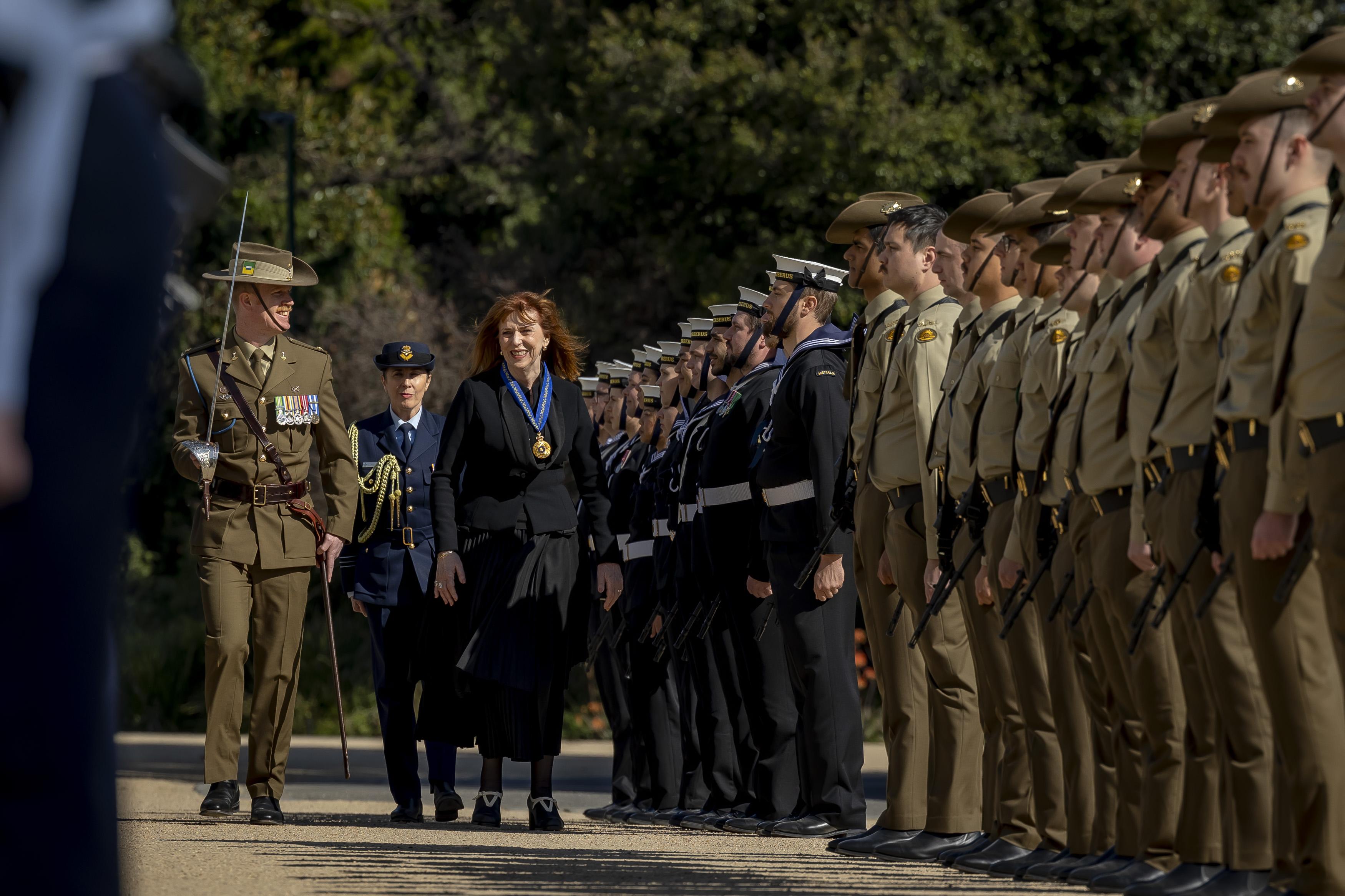 Governor inspecting the Guard